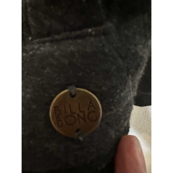 Billabong Sherpa Quilted Jacket Women's Casual Navy Blue Open Front Small - Picture 6 of 14